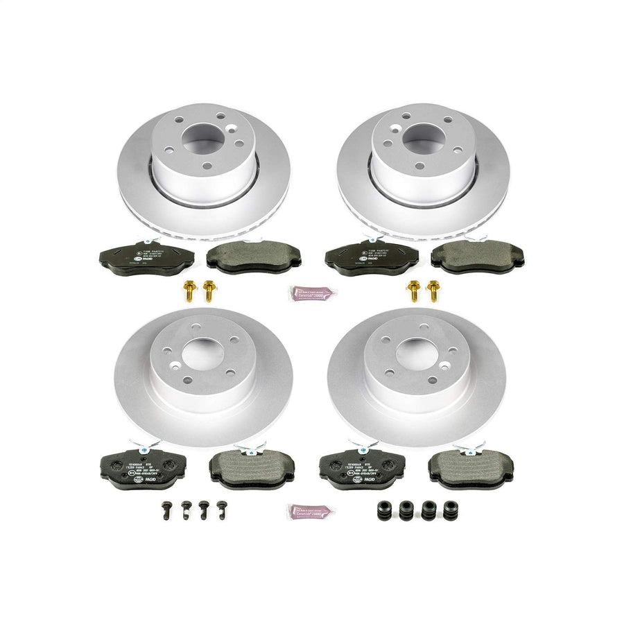 Power Stop ESK6153 Euro-Stop Front & Rear Brake Kit For Land Rover Discovery 1999-2004 [Model Specific] L& Rover
