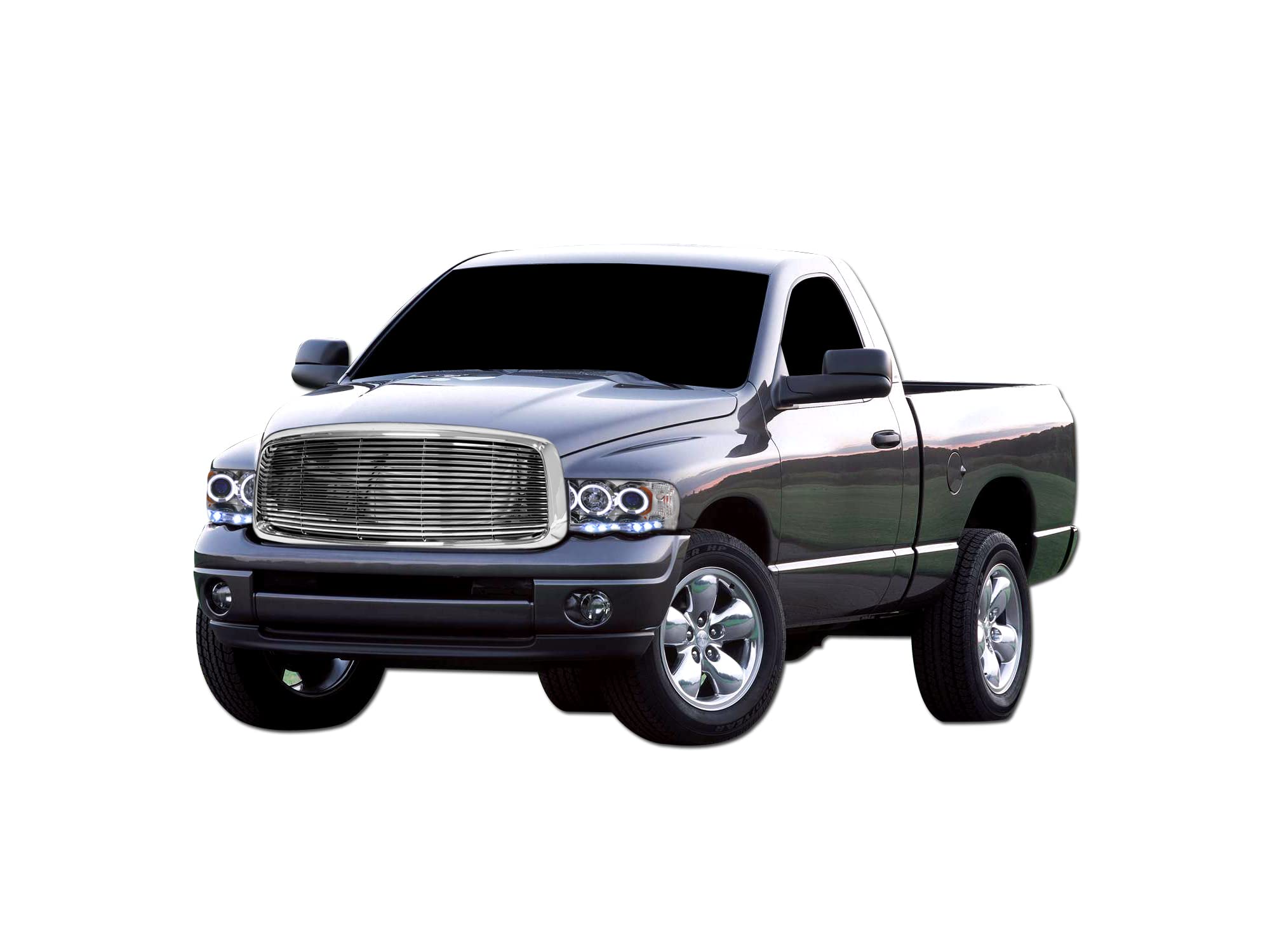 7147911 Armordillo USA Horizontal Front Hood Grille - Chrome Fits 2003-2005 Dodge Ram 2500/3500