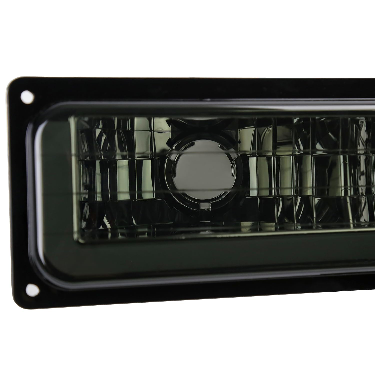 Smoke LED Bar Headlights + Bumper Lights + Corner Lights SPEC-D TUNING Compatible with 1994-1998 GMC C10 C/K Suburban Sierra, Left + Right Pair Headlamps Assembly