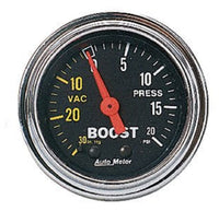 Auto Meter Mechanical Boost/Vacuum Gauge 2401 Traditional Chrome