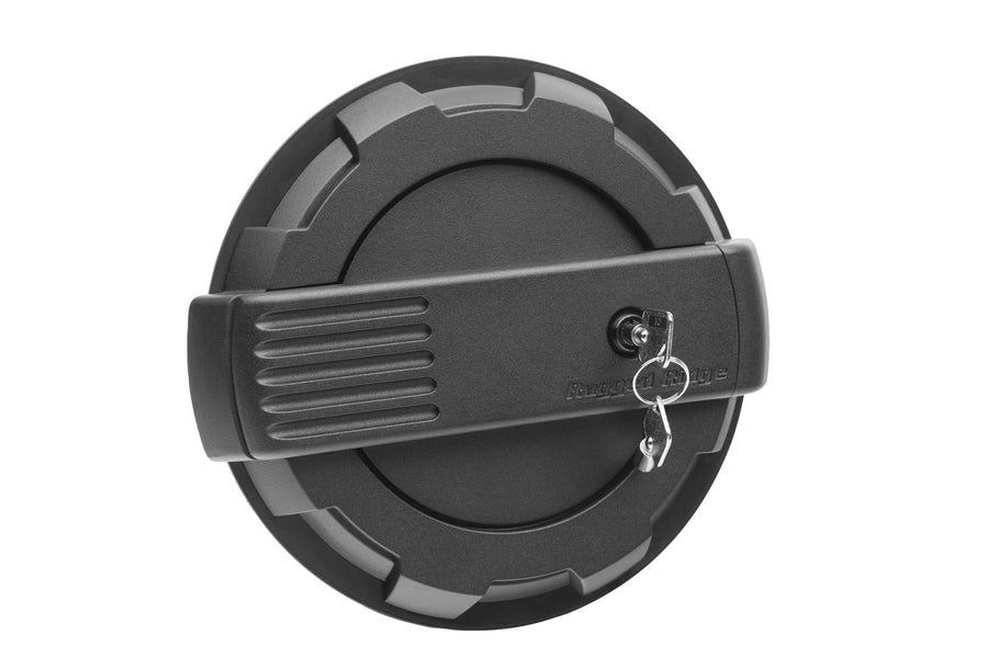 Rugged Ridge Locking Elite Fuel Door for Jeep Wrangler JL/JLU | Satin Black | 11425.17 | Fits 2018-2025 Jeep Wrangler JL/JLU