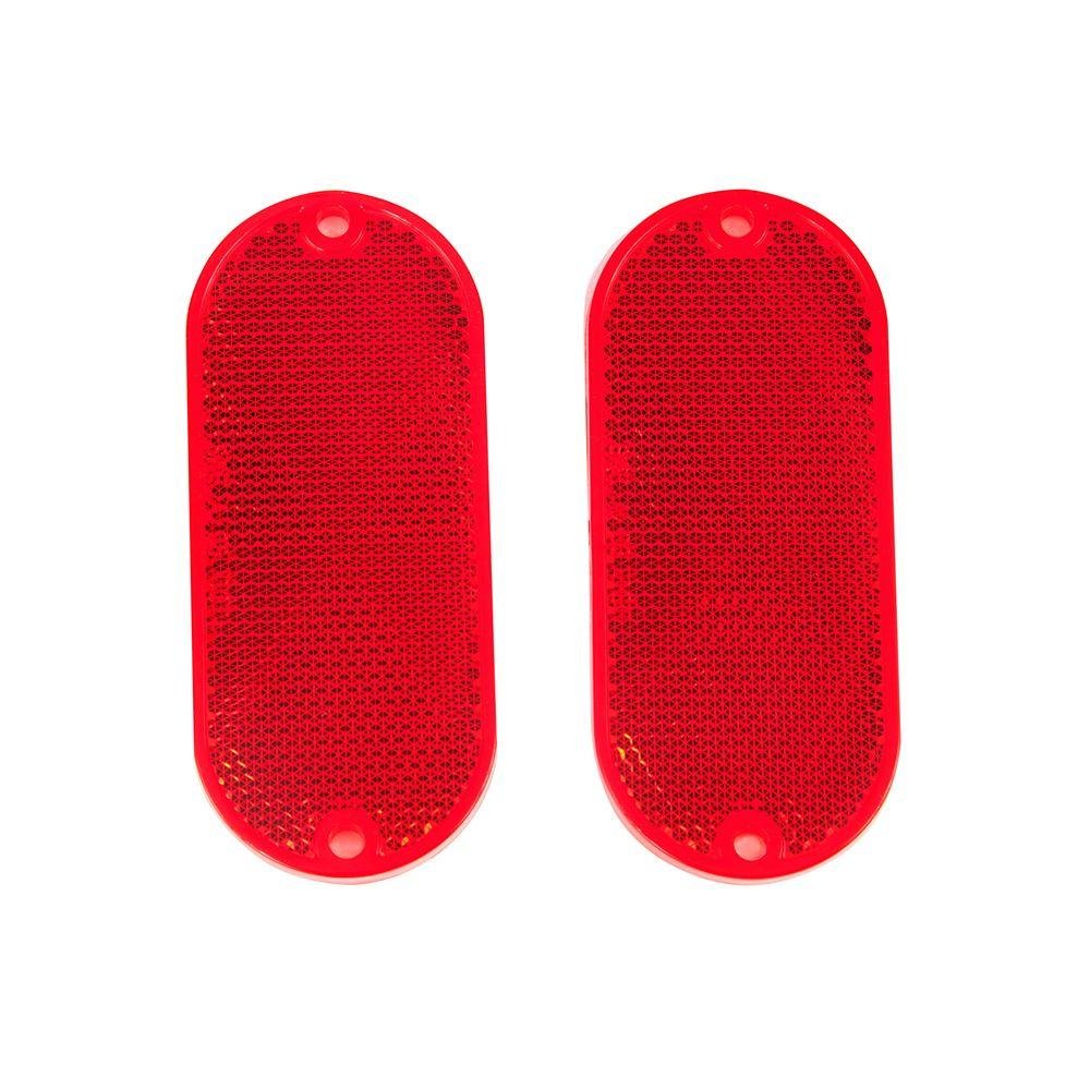 4-1/2 in. x 2 in. TOWSMART Red Quick Mount Oblong Reflector - 2 Pk