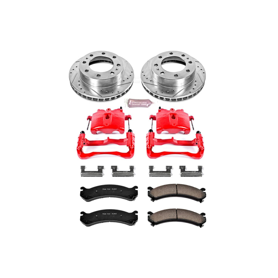 1-Click Power Stop (KC2020) Performance Brake Kit with Calipers