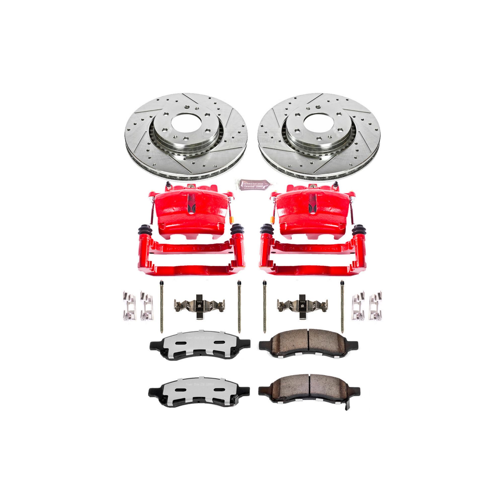 Power Stop Z36 KC2059-36 Truck and Tow Front Brake Kit with Calipers For Buick Rainier, Chevrolet Trailblazer, Chevrolet Trailblazer, GMC Envoy, GMC Envoy, Saab 9-7x [Model Specific]