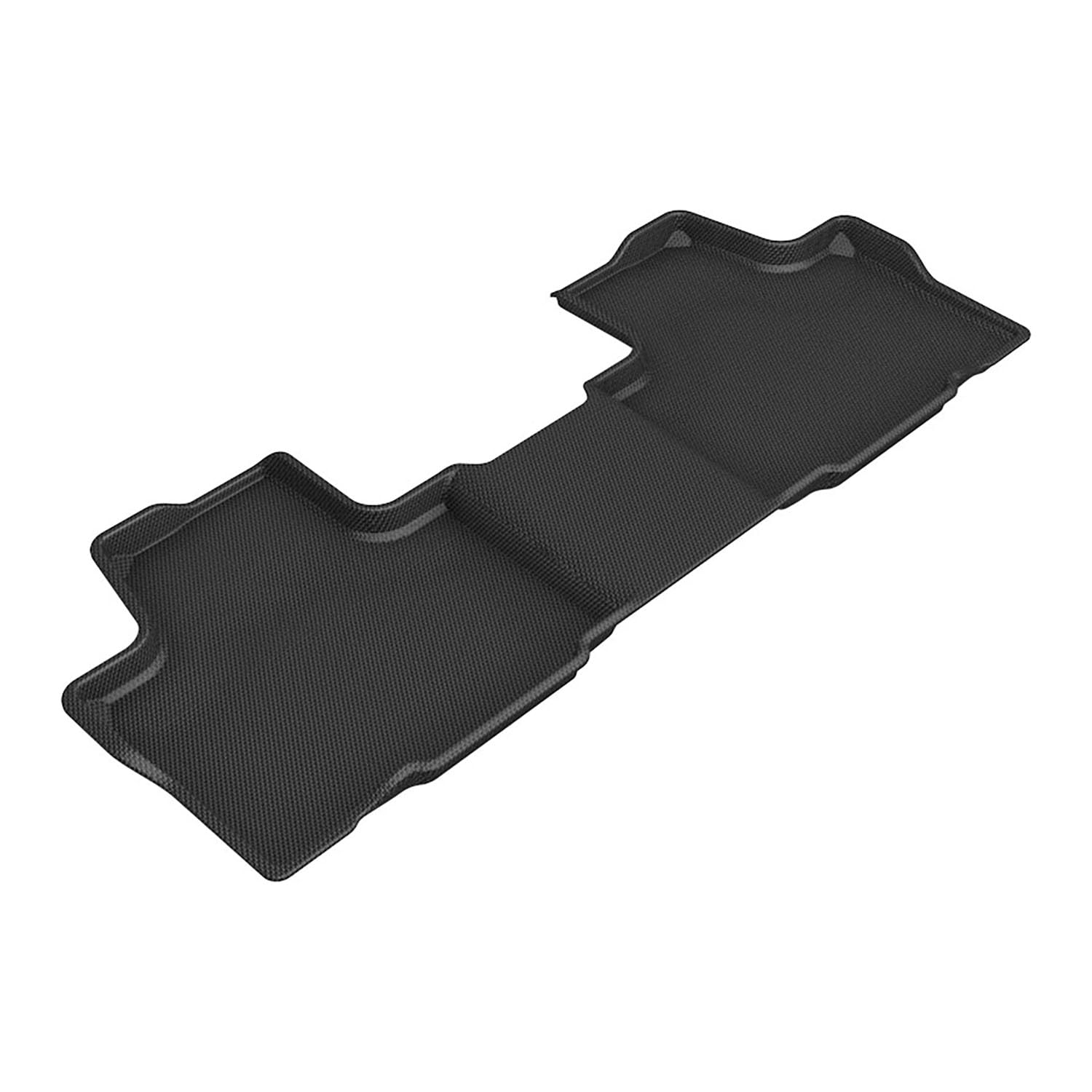 3D MAXpider Kagu Custom Fit Floor Mat (Black) Compatible with Lexus TX Bench Seating 2024-2026 / Toyota Grand Highlander Bucket Seats 2024-2026 - Second Row