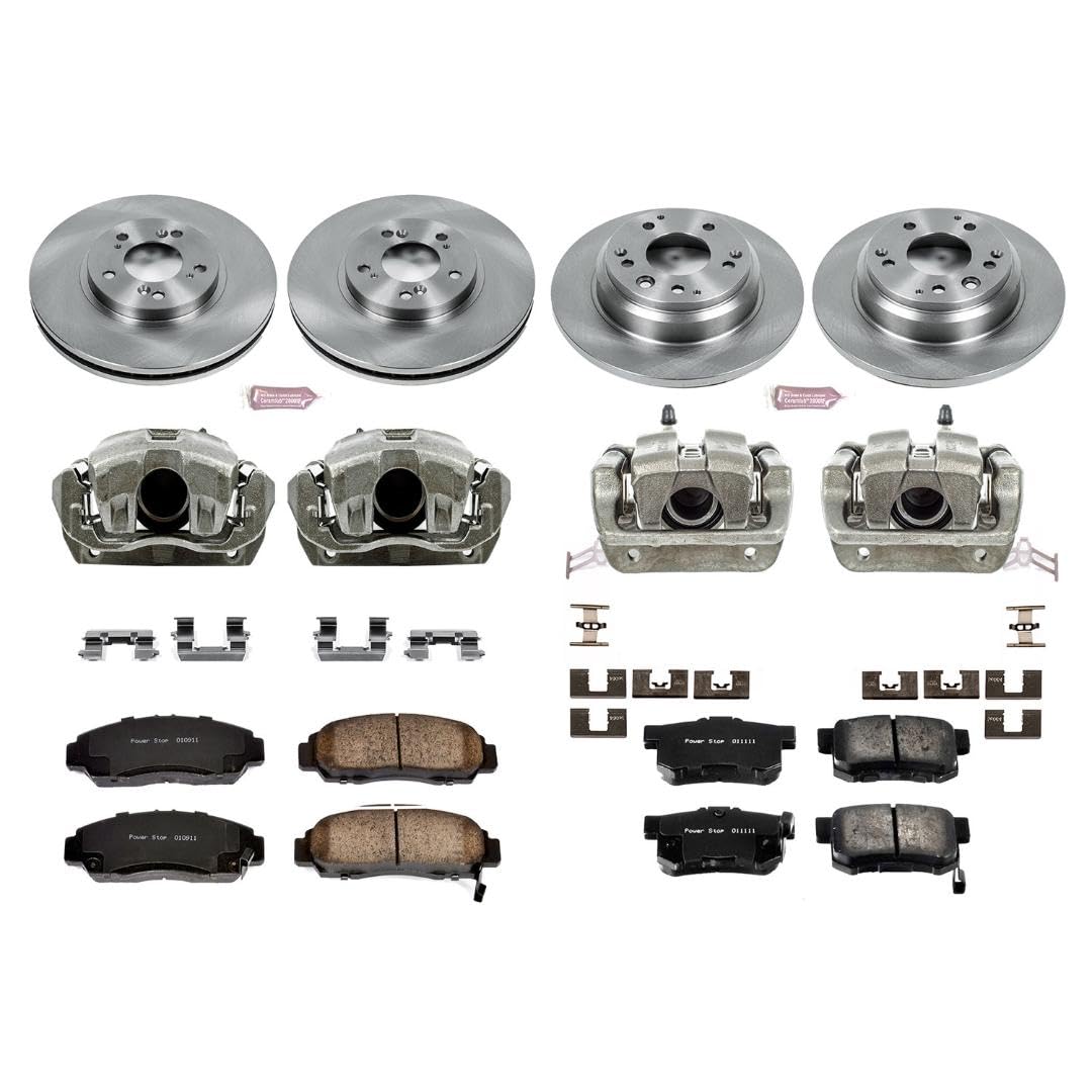 Power Stop KCOE2715 1-Click Autospecialty OE Replacement Brake Kit with Calipers For Acura RL 1999-2001 [Model Specific]
