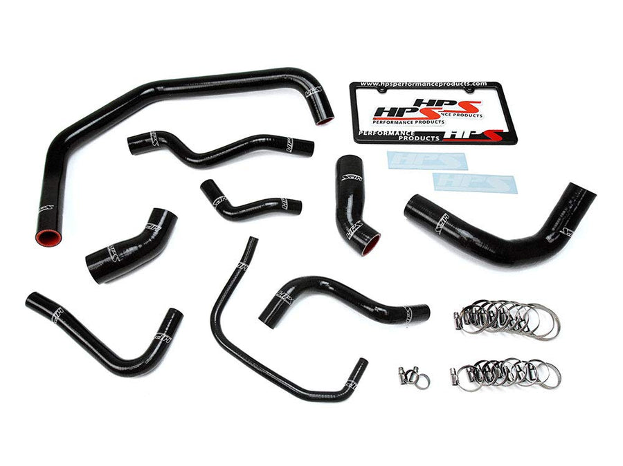 Black HPS Silicone Radiator Hose Kit Coolant OEM Replacement 57-1728-BLK