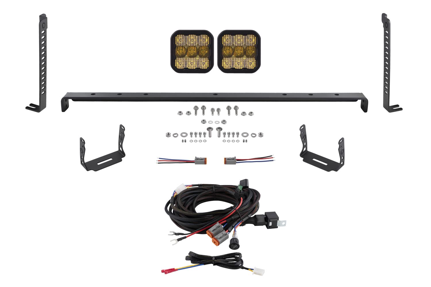 Diode Dynamics 2-Pod Kit SS5 Stealth LED compatible with 2014-2024 Toyota 4Runner, Yellow Combo Sport