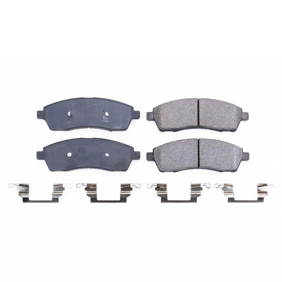 Power Stop Brake Kit Rear For Ford Excursion 2000-05 |F-250 Super Duty 1999-04 |F-350 Super Duty 1999-04 - Ceramic Brake Pads With Installation Hardware, 17-757