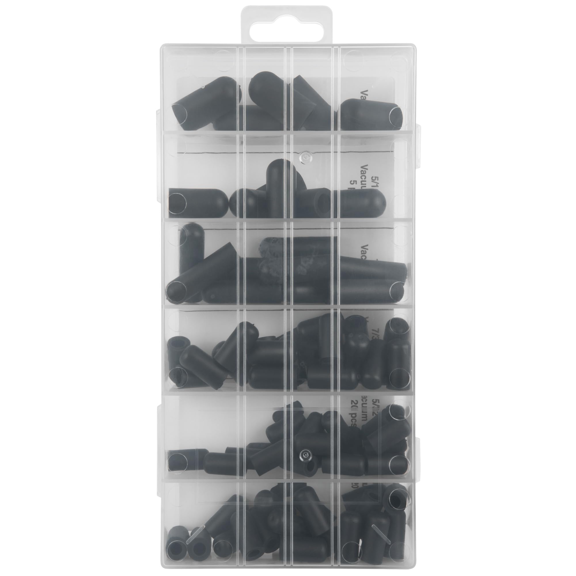 W5232 Performance Tool Vacuum Cap Assortment (80 Piece), Black