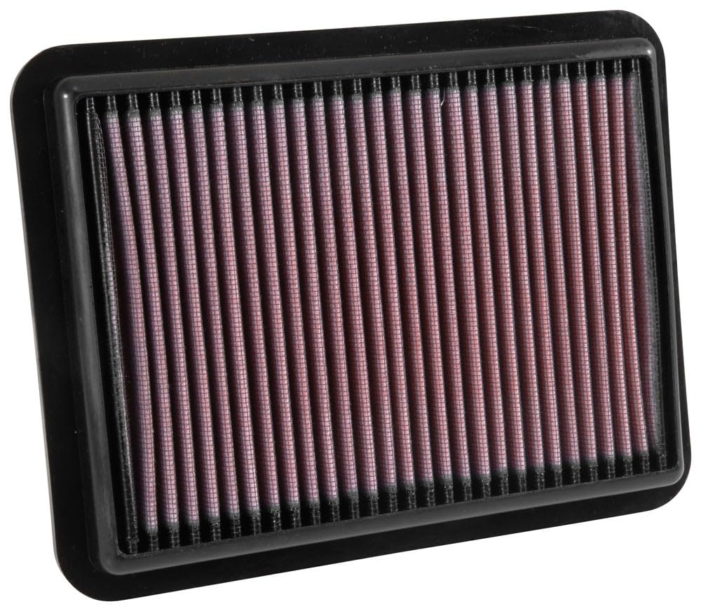 K&N Engine Air Filter: Replacement Car Air Filter, Reusable, Clean Every 75,000 Miles, Washable, Premium: Compatible with 2013-2019 Toyota/Mazda (Yaris, Yaris iA, Mazda 2, 3, CX-3, Demio), 33-5038