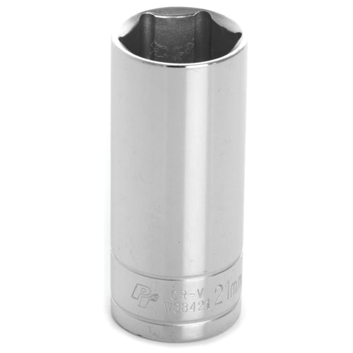 W38421 Performance Tool 6-Point Socket, 3/8-Inch Drive, 21mm