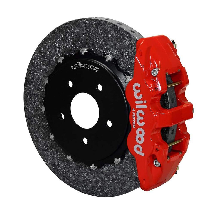 WILWOOD 140-13161-CSICR Rear P-Brk Kit AERO4,14.00" C/SiC,Red 97-04 Corvette C5/Z06 05-13 C6