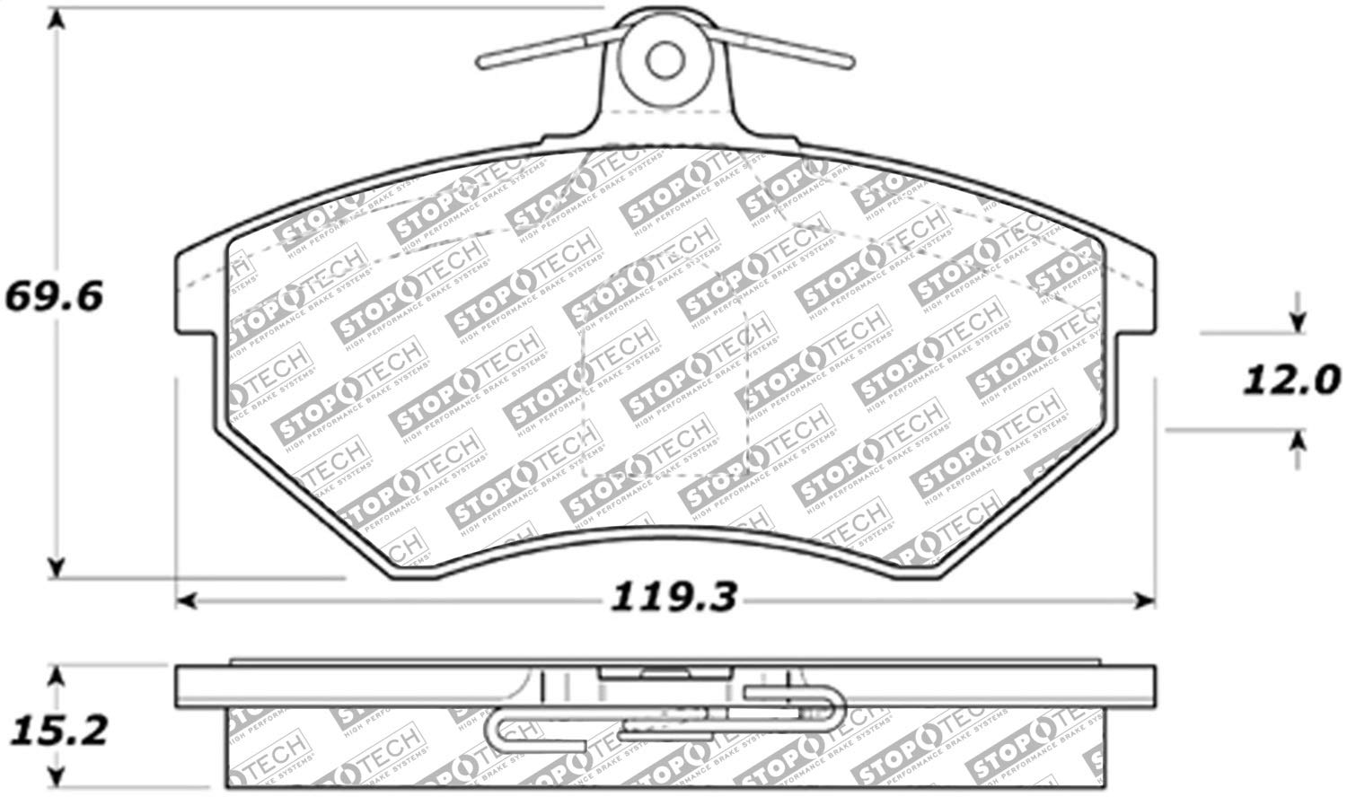 Brake Pads StopTech 305.06960 with Hardware Street Select