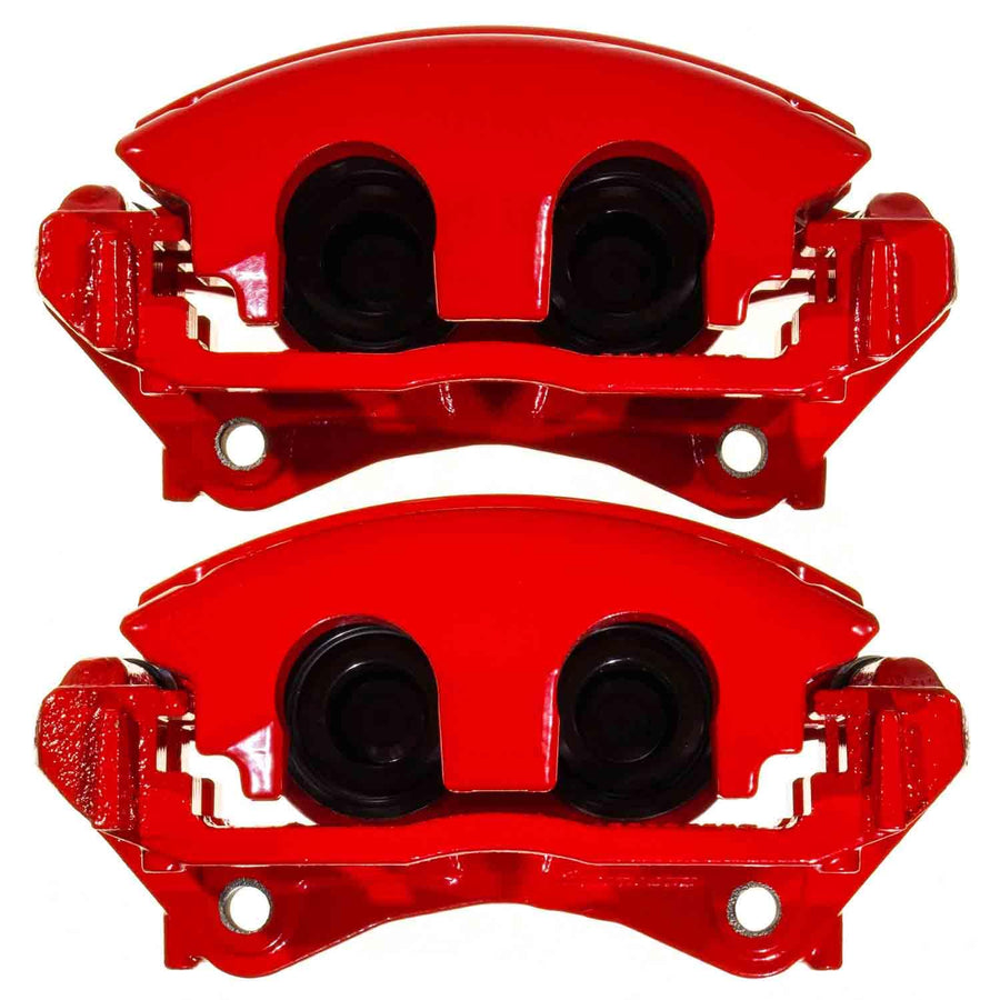 Power Stop S15102 Front Pair of High-Temp Red Powder Coated Calipers