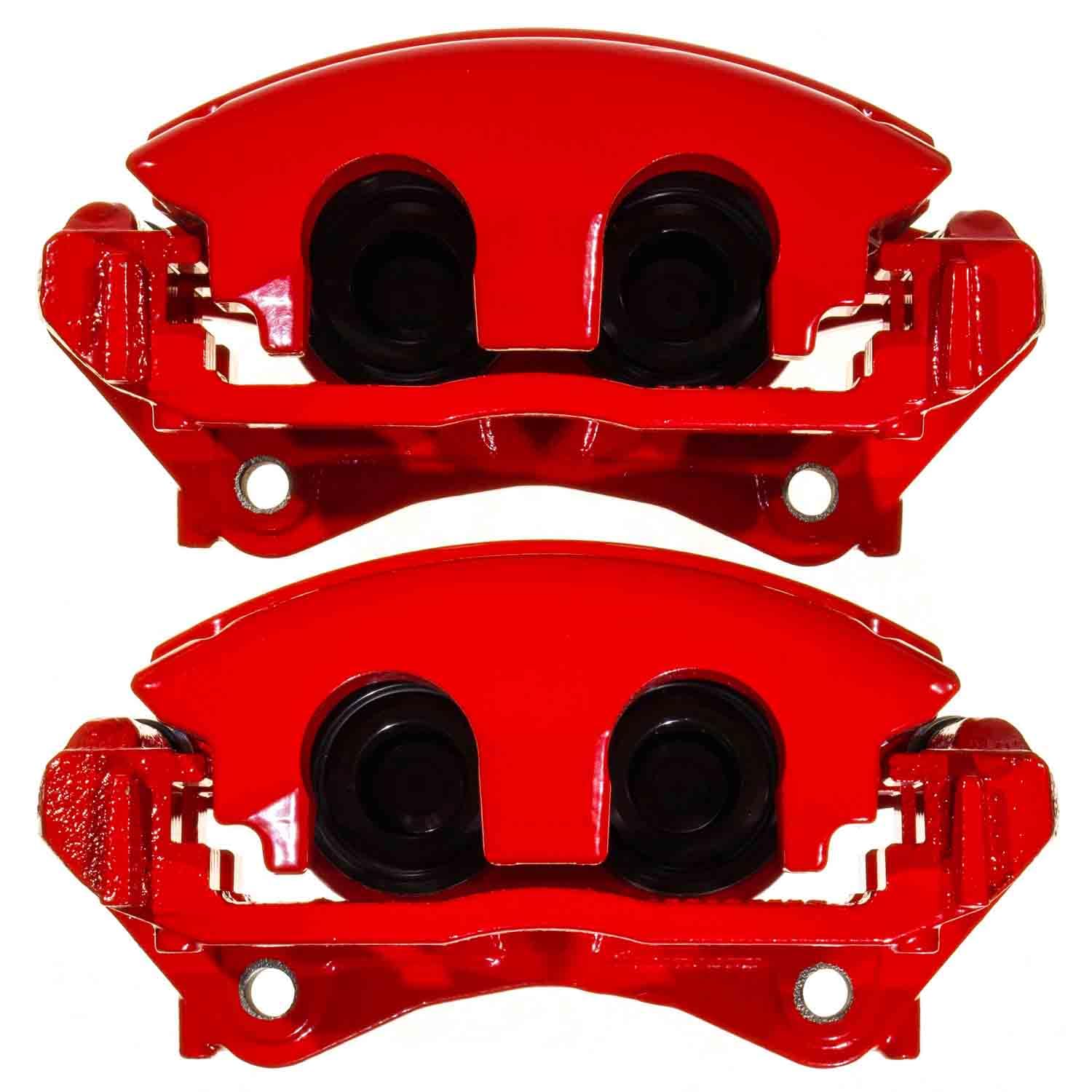 Power Stop S15102 Front Pair of High-Temp Red Powder Coated Calipers