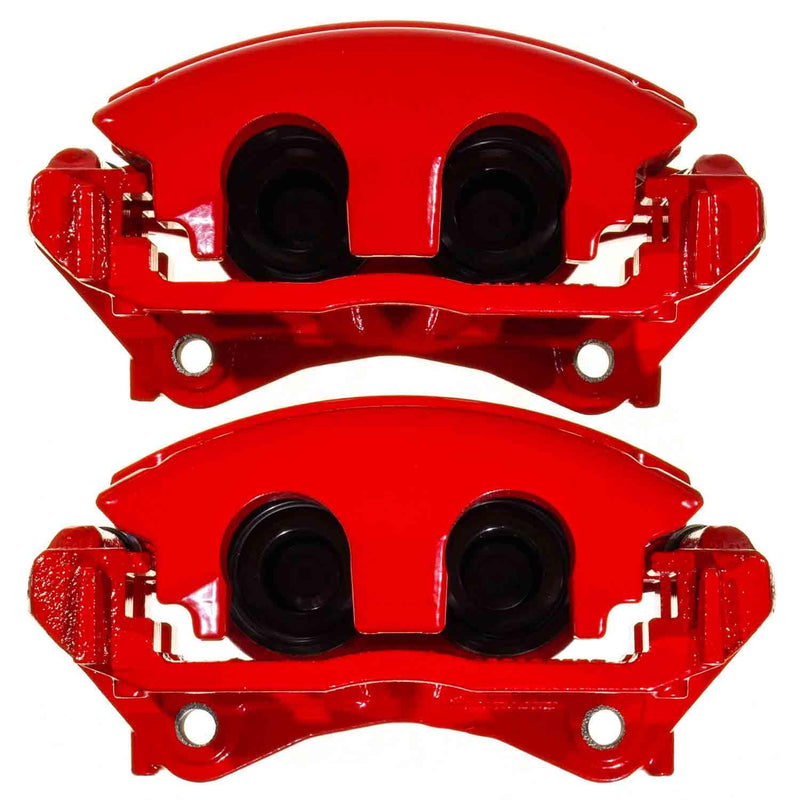 Power Stop S15102 Front Pair of High-Temp Red Powder Coated Calipers