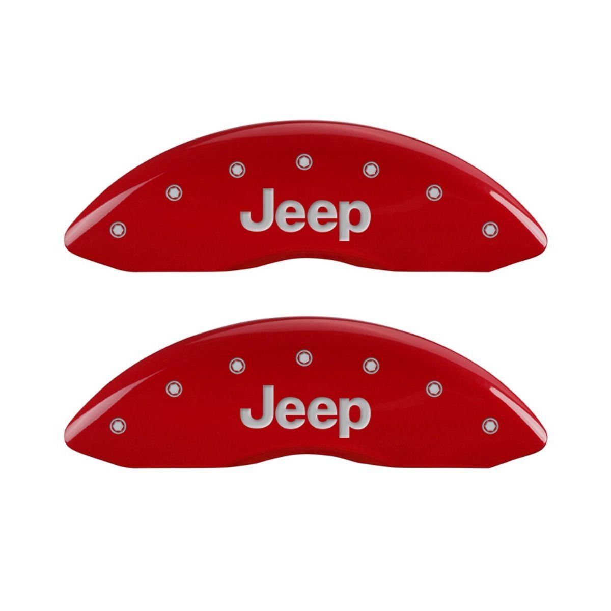 MGP Caliper Covers Red 42002SJEPRD for Jeep Caliper Covers - Engraved Front & Rear44; Set of 4