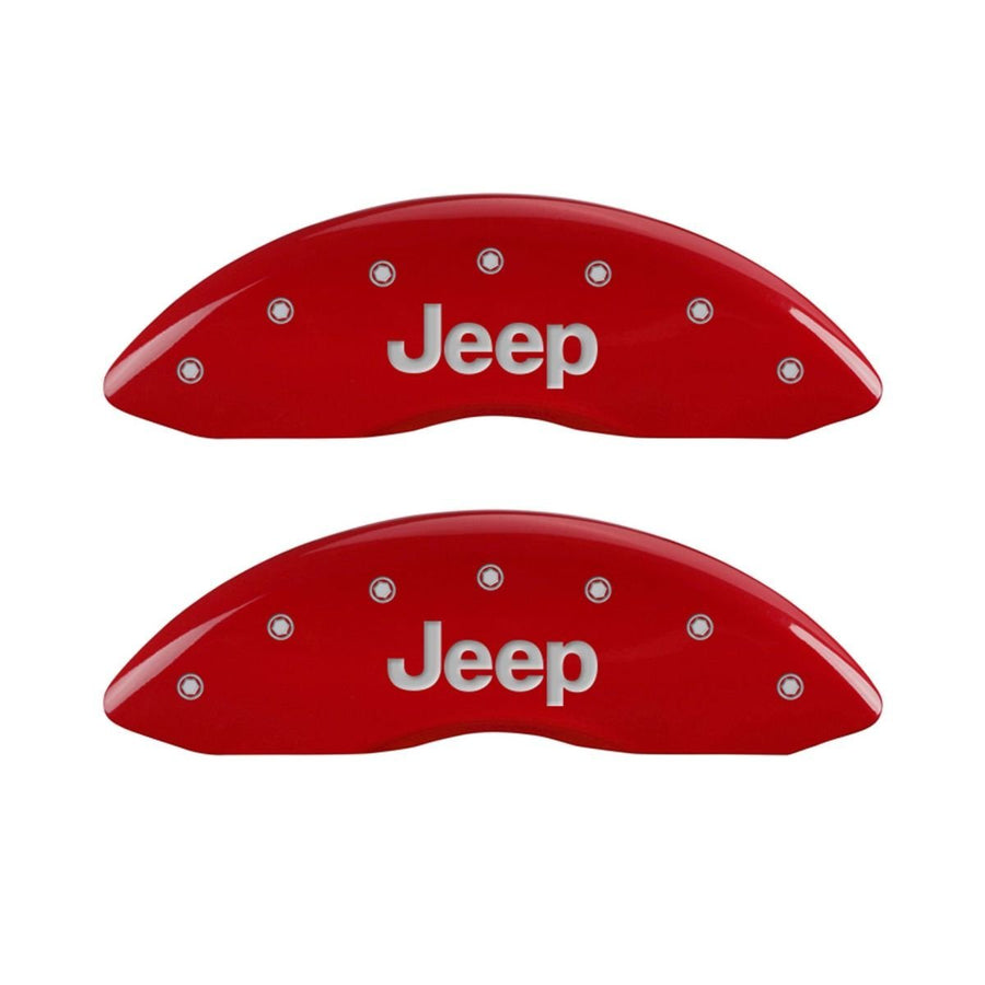 MGP Caliper Covers Red 42002SJEPRD for Jeep Caliper Covers - Engraved Front & Rear44; Set of 4