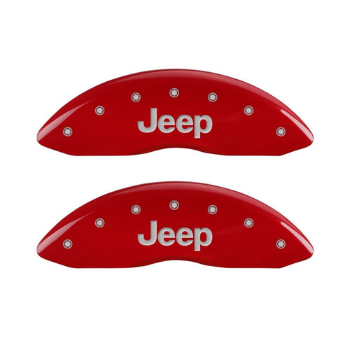 MGP Caliper Covers Red 42002SJEPRD for Jeep Caliper Covers - Engraved Front & Rear44; Set of 4