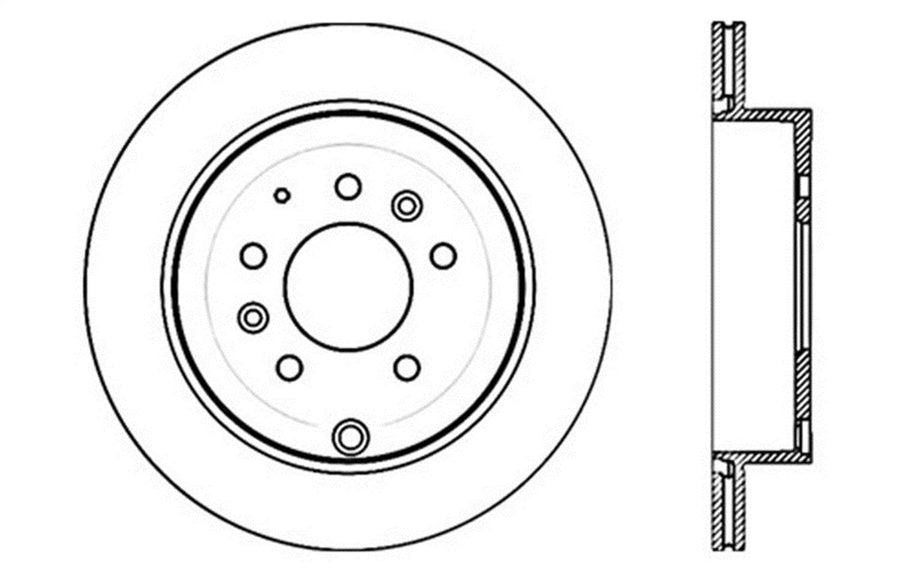 Sport Drilled/Slotted Brake Rotor StopTech 127.45077R (Rear Right), 1 Pack