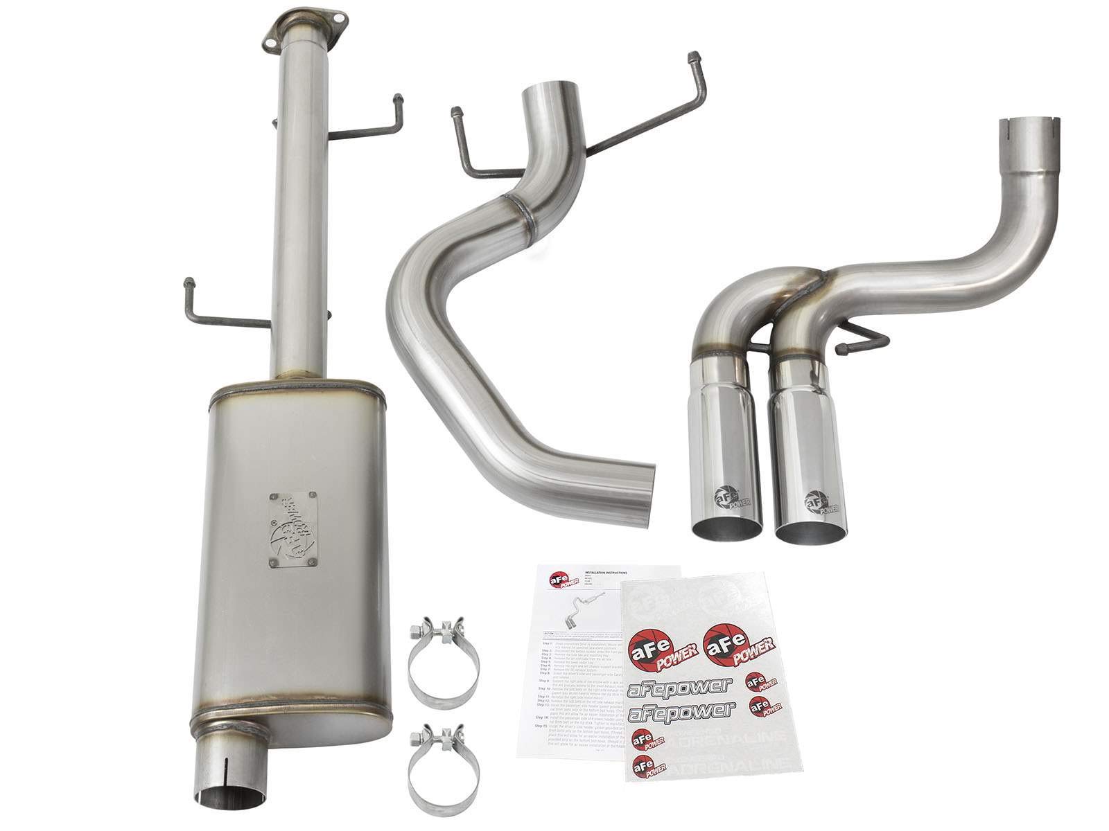 Rebel Series aFe Power Performance Exhaust System (forToyota cat-Back, 3", Stainless)