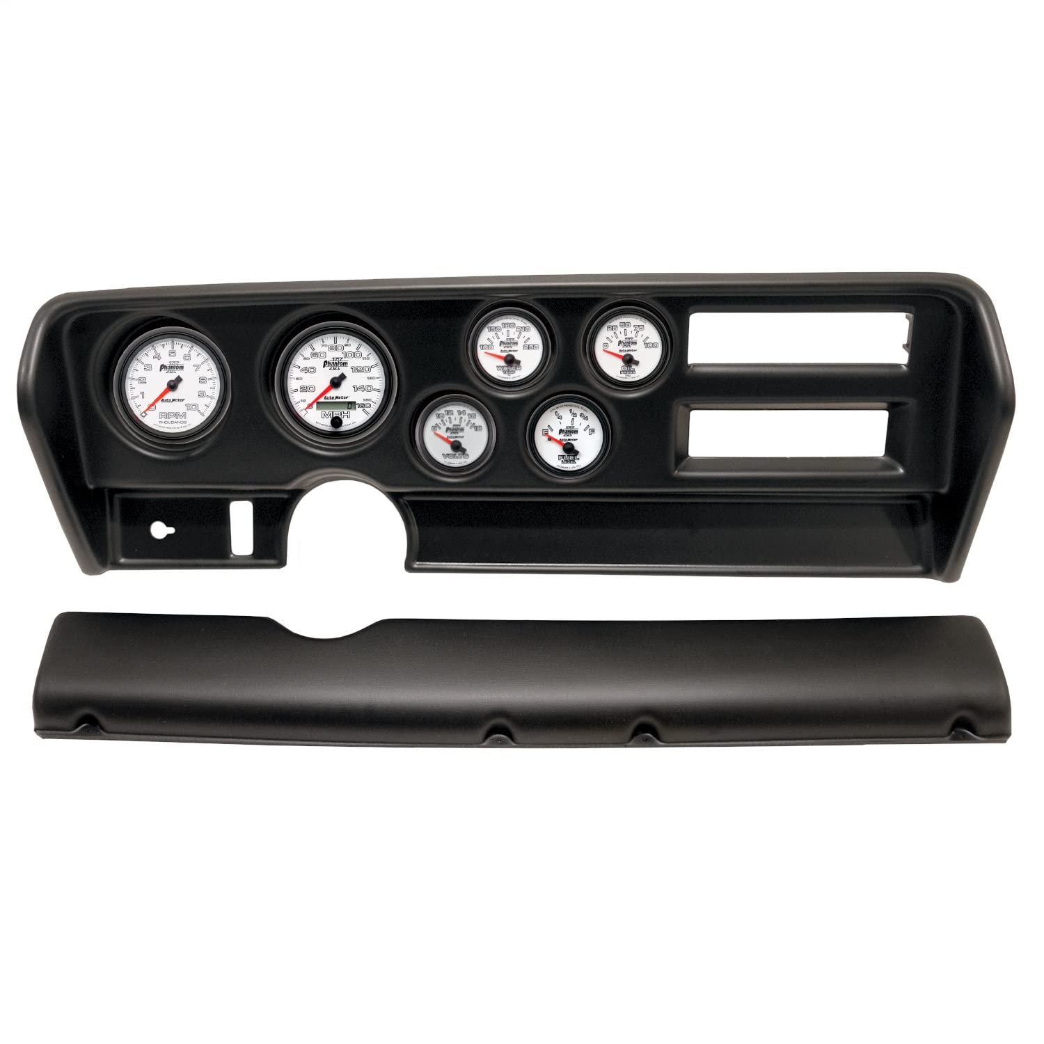 AutoMeter Dash Kit Direct Fit, (3 3/8" X2, 2 1/16" X4), Pontiac GTO Ac 70-72, Phantom Ii (2915-10)