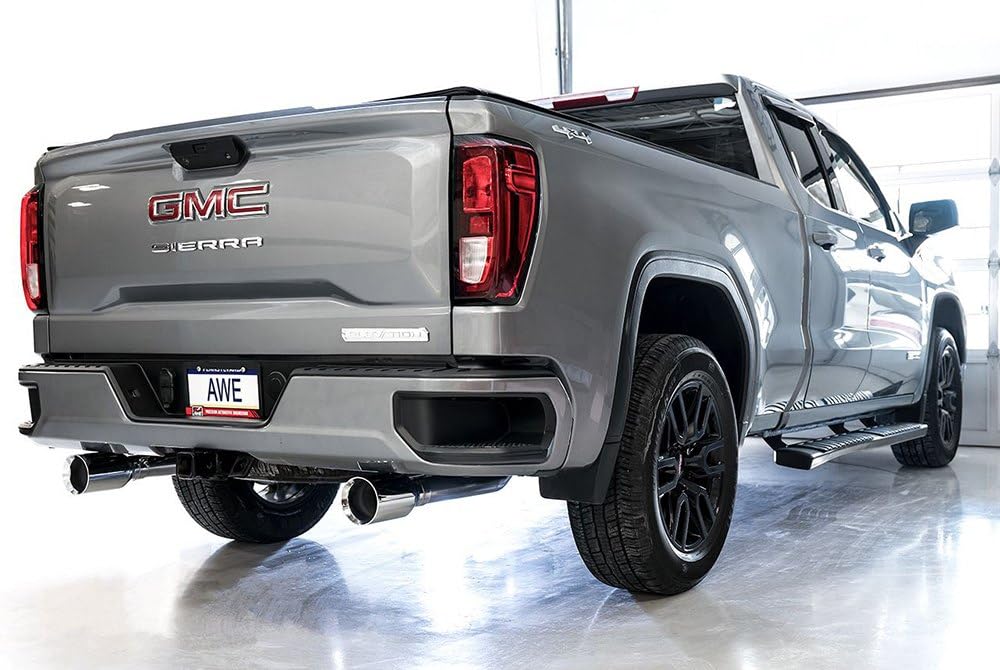 0FG™ 304 SS Cat-Back Exhaust System AWE Tuning 3015-32205 with Split Rear Exit