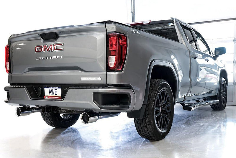 0FG™ 304 SS Cat-Back Exhaust System AWE Tuning 3015-32205 with Split Rear Exit