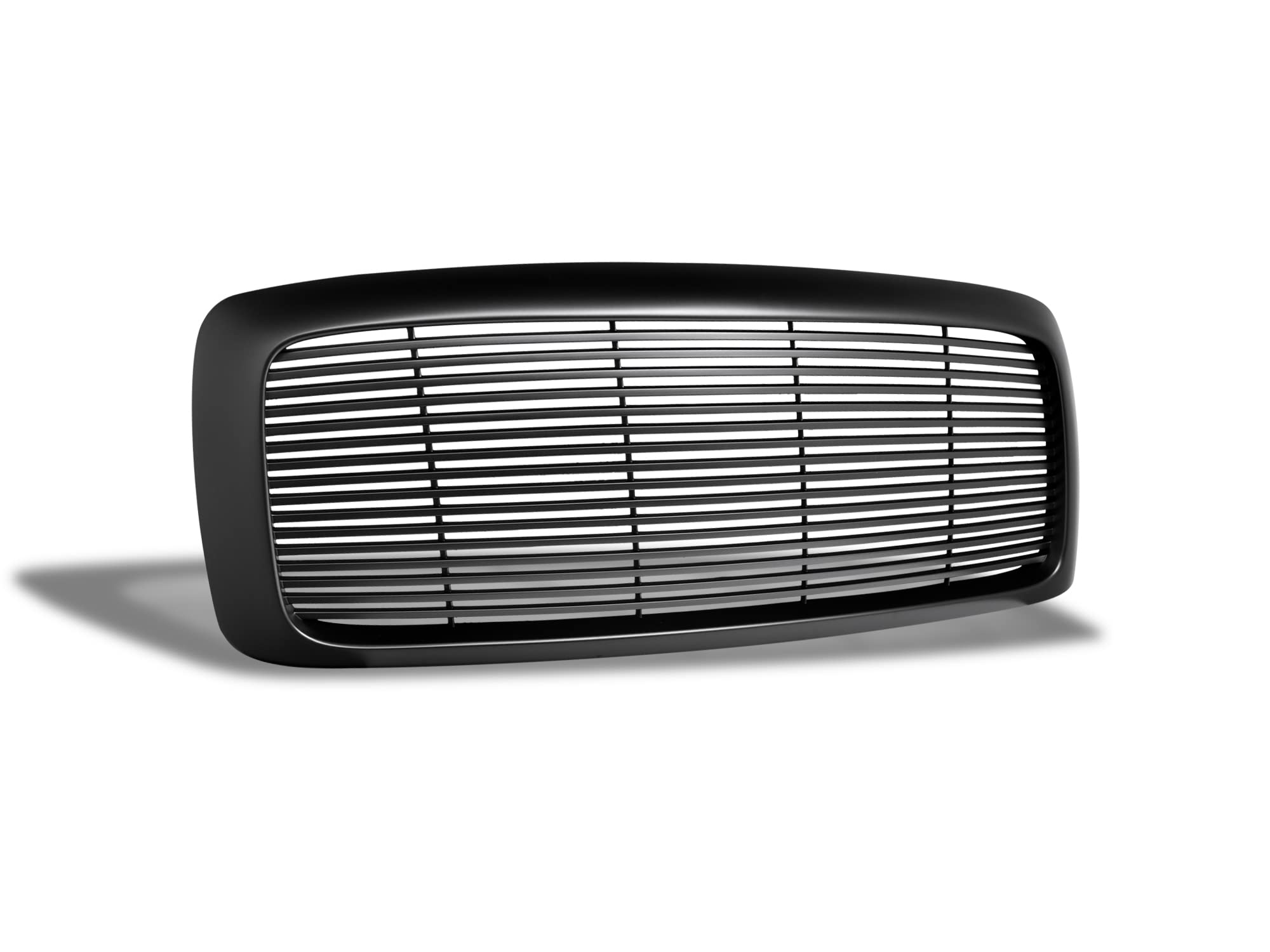 Horizontal Armordillo USA Front Hood Grille - Matte Black Fits 2002-2005 Dodge Ram 1500