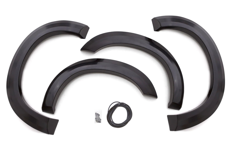 Lund Elite Series EX314T Black Extra Wide Style Textured Front and Rear Fender Flare - 4 Piece