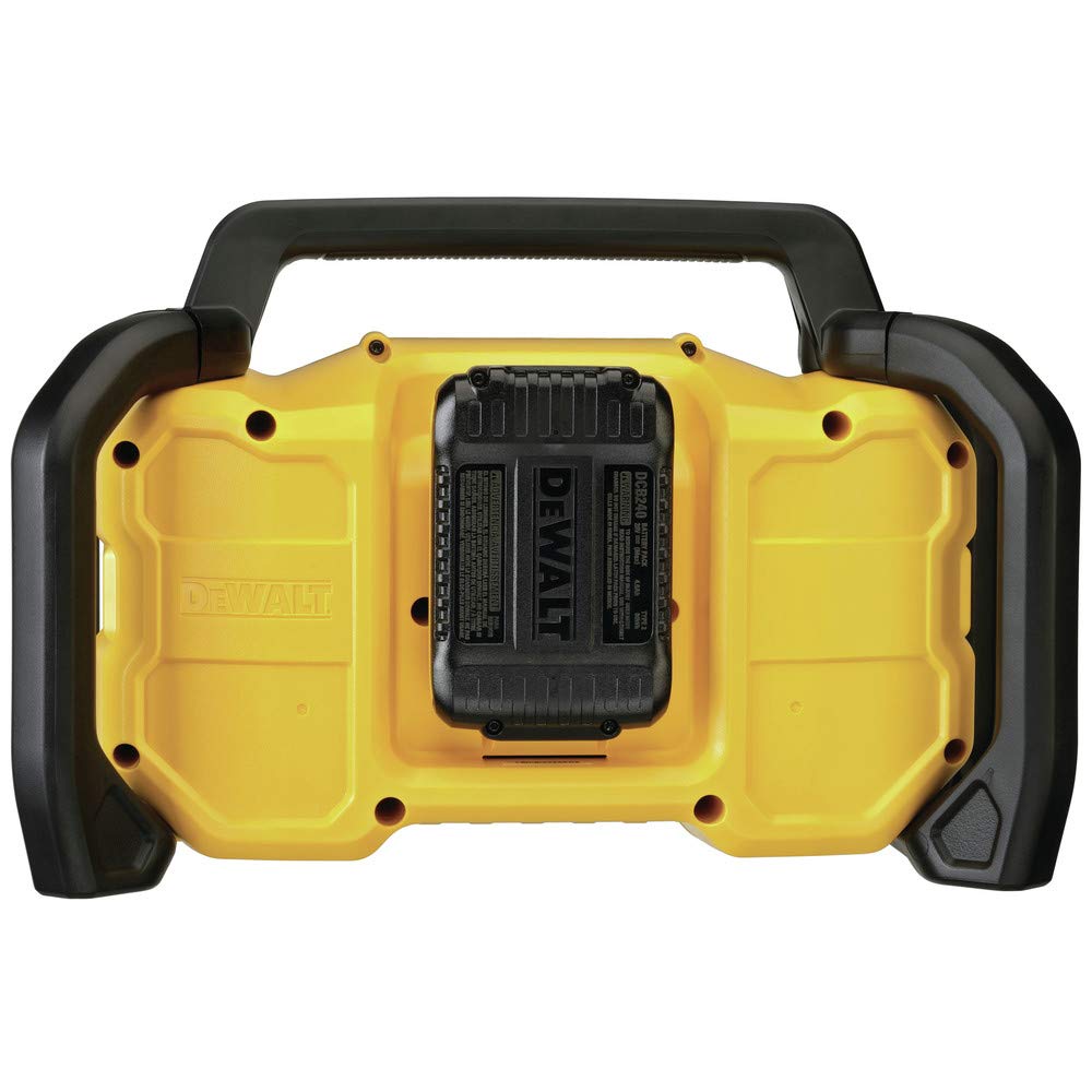 DEWALT Portable Bluetooth Radio 12V/20V MAX, Cordless, 100 ft Range, 3.5” Subwoofers, Jobsite (DCR028B)