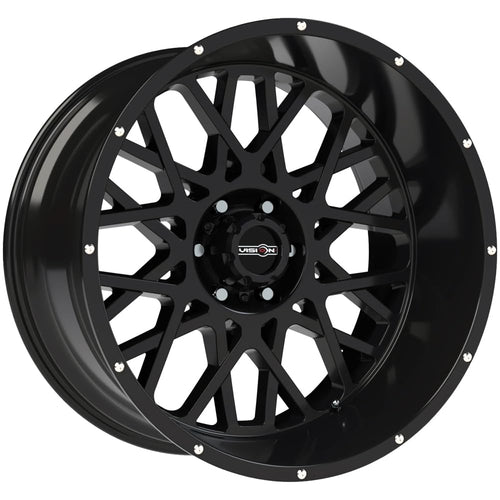 412 Rocker Vision 22x10 8x6.5" -19mm Gloss Black Wheel Rim 22" Inch