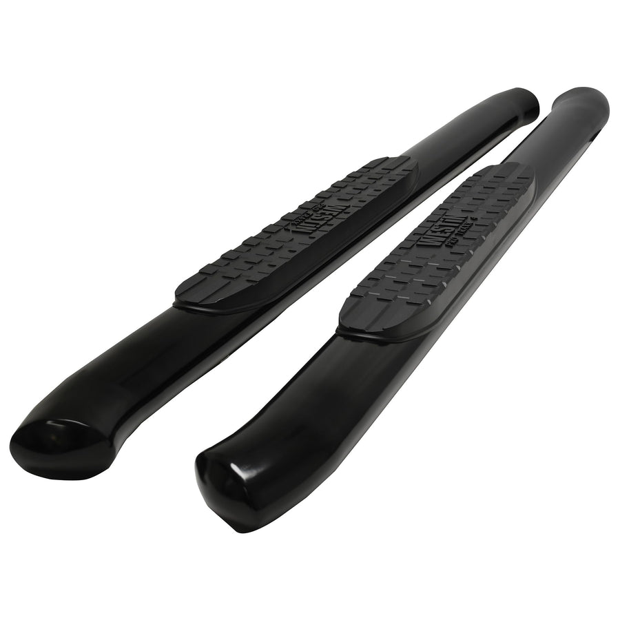 4in PRO TRAXX Oval Nerf Step Bars Black