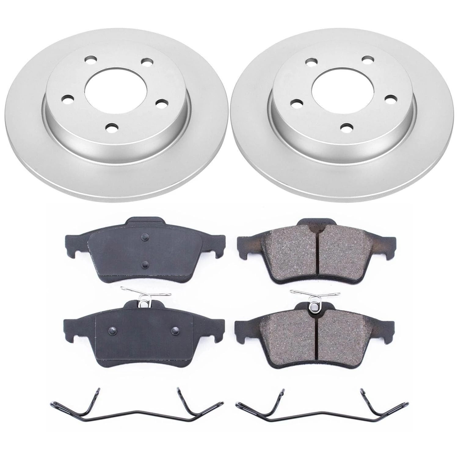 Coated Brake Rotor & Ceramic Brake Pads- rear Power Stop CRK123 For Mazda 3 2006-2013 [Model Specific]
