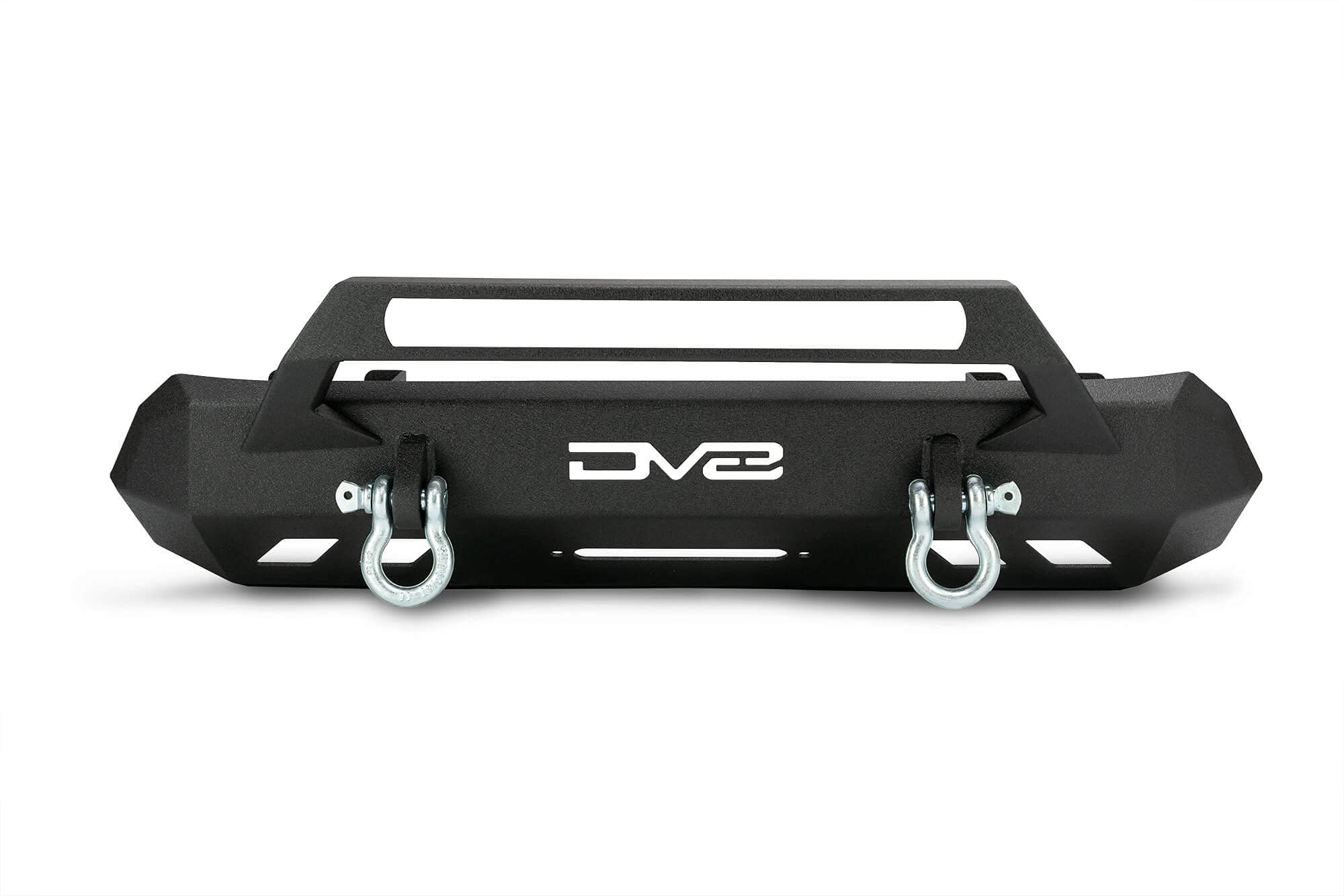 FBTT1-05 DV8 Offroad | Front Bumper fits 2016-2021 Toyota Tacoma | Center Inlay Only | Winch Mount Included | Bull Bar | Strategic Airflow Cutouts | Welded Light Tabs, Black