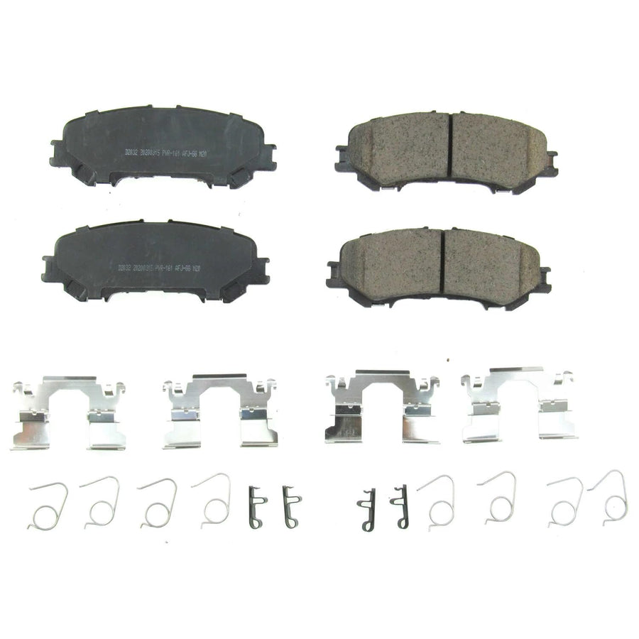 Rear Brake Kit Power Stop For Nissan TITAN 2017-20 - Ceramic Brake Pads With Installation Hardware, 17-2032
