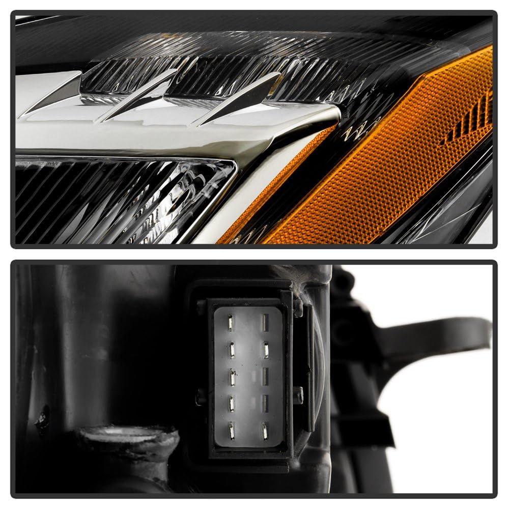 Buick Regal 11-13 Spyder (POE) HID w/LED DRL Blue Ring Projector Headlights - Low Beam-D1S(Not Included) ; High Beam-D1S(Not Included) ; Signal-PY21W(Included) - OE Left