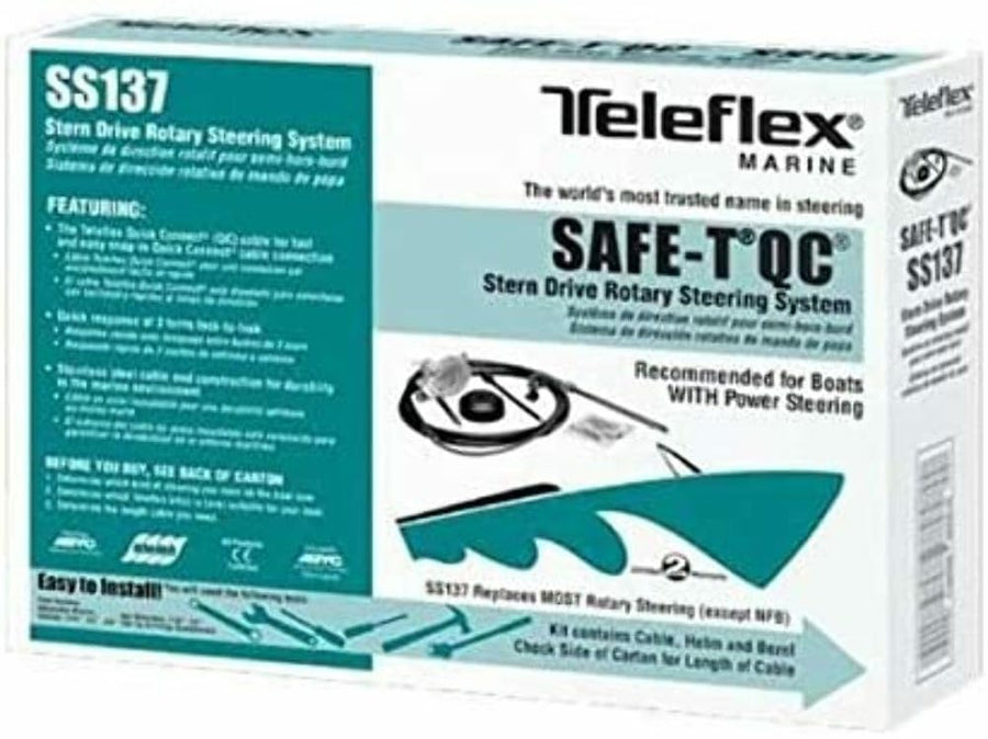 Dometic SeaStar Quick Connect Safe-T Rotary Steering Kit, SS13708, 8ft