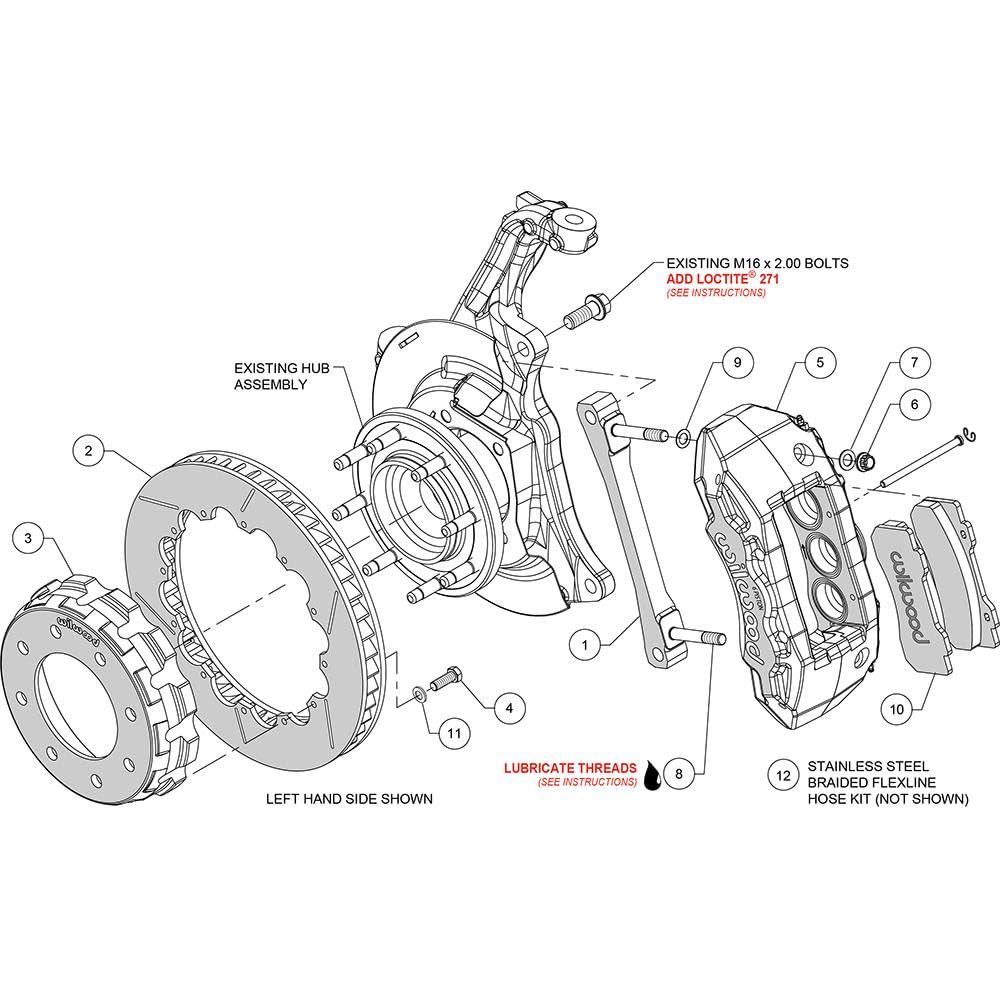 Black TX6R Front Kit,15.00"