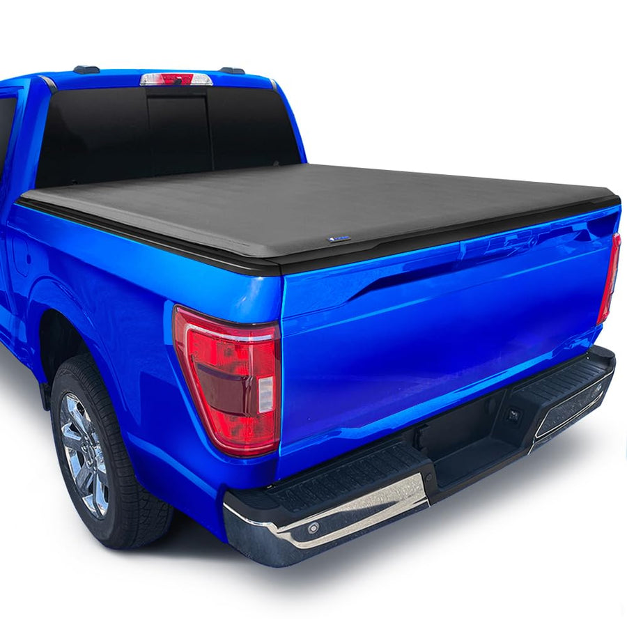 Tyger Auto T1 Soft Roll Up Tonneau Cover Truck Bed Compatible with 2004-2008 Ford F-150; 2005-2008 Lincoln Mark LT | Styleside 6.5' Bed (78") | TG-BC1F9020 , Black