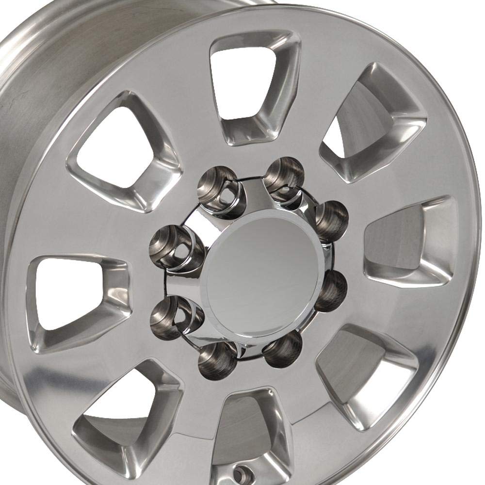 18 Inch OE Wheels CV75B Rim Fits Sierra 2500/3500 Style 8x180 18x8 Polished - Hollander 5501 (1)