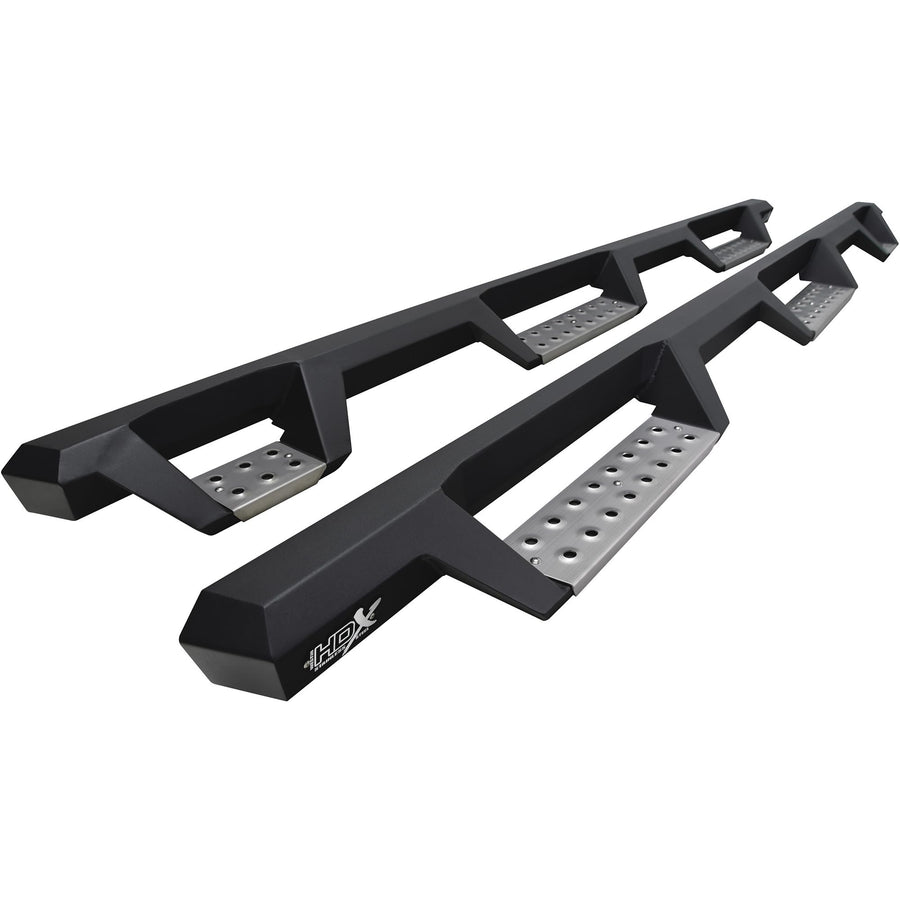 Westin HDX 56-5347652 Stainless Drop Wheel to Wheel Nerf Bars fits 2020-2025 Silverado Sierra 2500 3500 Crew Cab 6'5" Bed Textured Black Pair