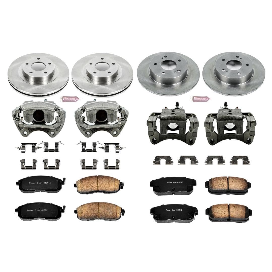 Power Stop KCOE2706 1-Click OE Replacement Brake Kit with Calipers For INFINITI I35 2002-2004, Nissan Maxima 2002-2003 [Model Specific]