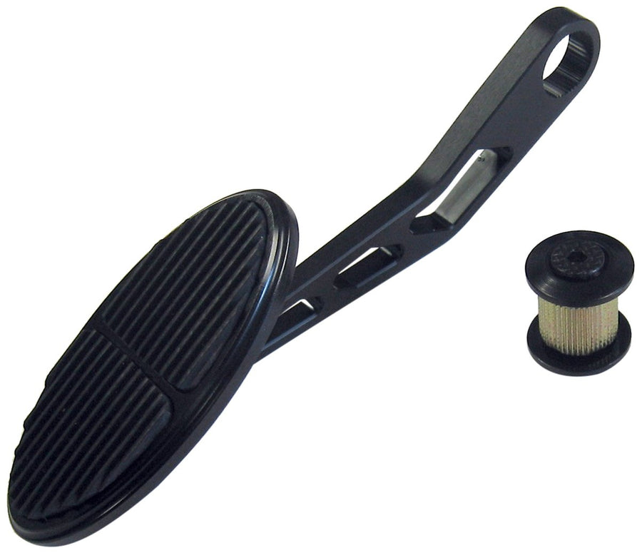 Black Oval Spring Loaded Lokar XDBW-6104 Throttle Pedal Arm with Rubber Drive-By-Wire
