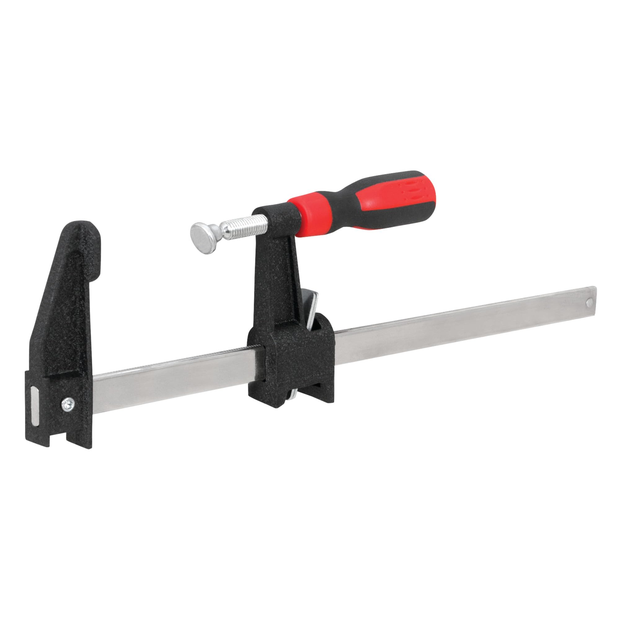 12-Inch Performance Tool W3952 Bar Clamp with F-Style Clutch, Zinc Finished Rail, Rubber Comfort Grip Handle and 600 lb Maximum Clamping Pressure