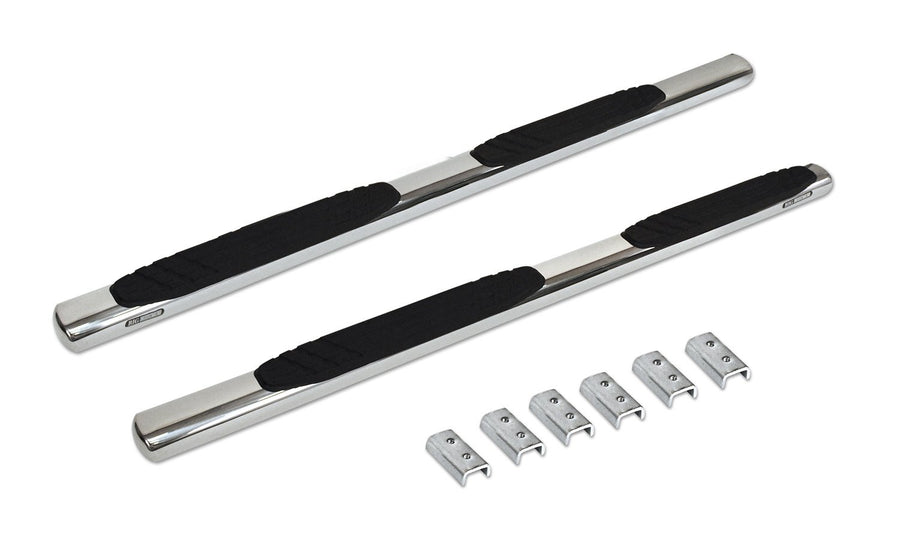 Go Rhino 4" Sidesteps & Brackets OE Xtreme | Stainless Steel, Polished | 684404580PS | Fits 2007-2013 Chevrolet Avalanche/Silverado & GMC Sierra 1500, 2500 HD, 3500 HD Extended Cab (See Description)