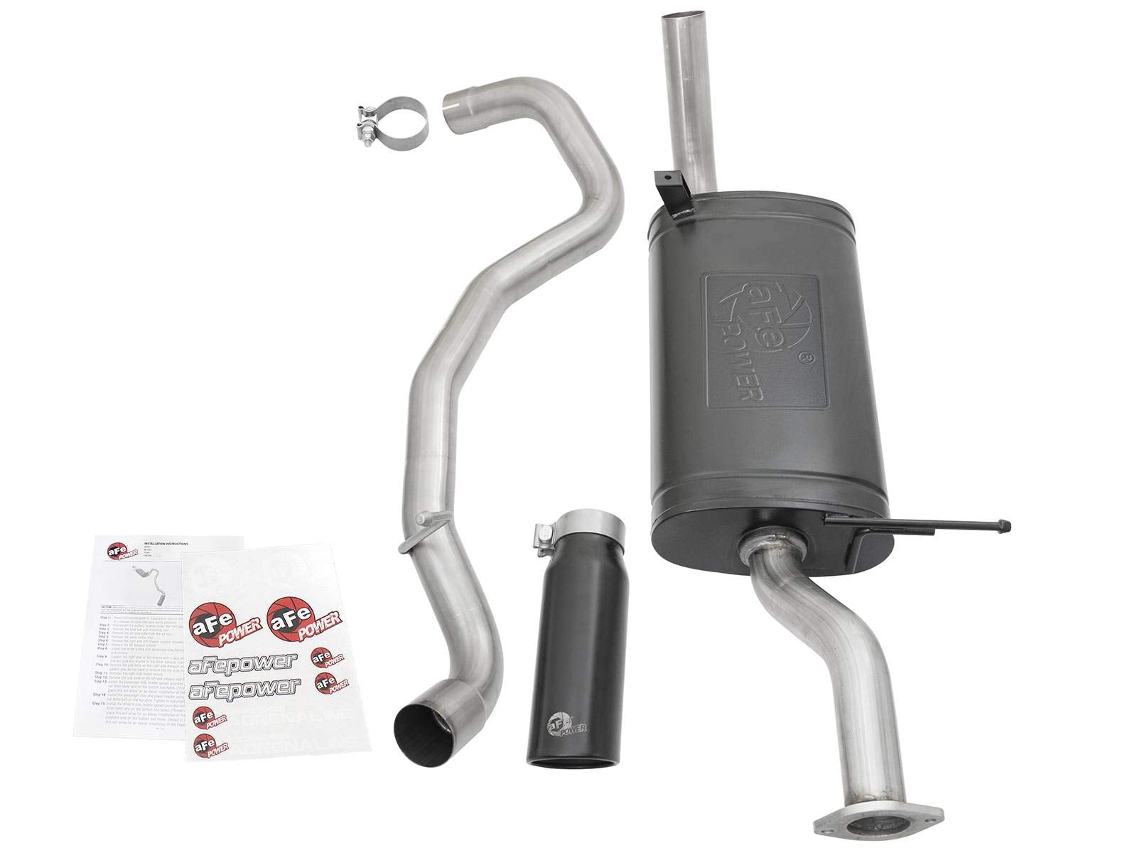 Mach Force-Xp aFe Power 49-36121-B 304 Stainless Steel Cat-Back Exhaust System with Black Tip, 1 Pack
