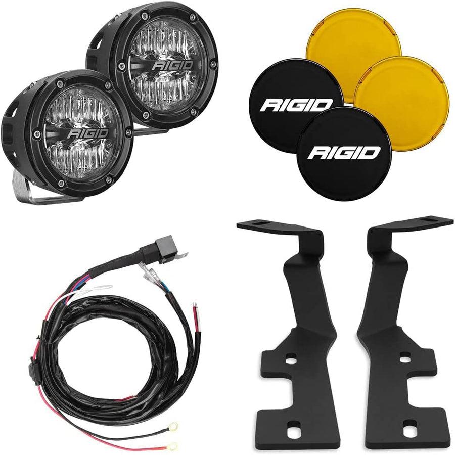 A-Pillar LED Light Mount RIGID INDUSTRIES Fits 2019+ Dodge Ram 1500 - Includes Rigid 360-Series Drive Optics With Amber Back lighting and Amber & Black Covers