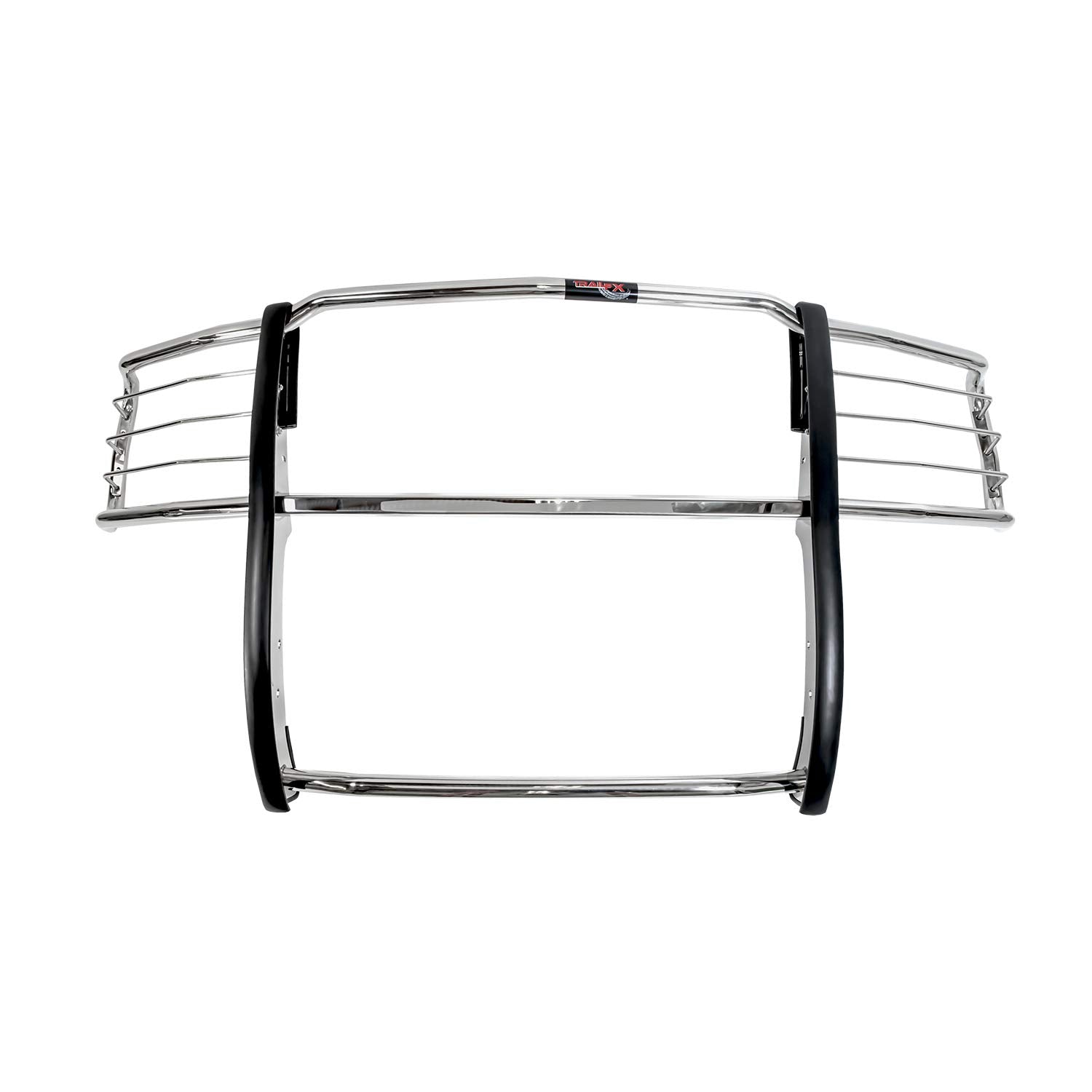 Grille Guard TrailFX E0033S with Brush Guard for Chevrolet Silverado 1500 2014-2018 Polished Stainless Steel 1-Piece Grill Guard